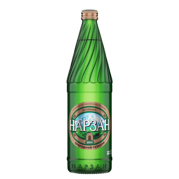 Вода НАРЗАН минеральная натуральная газация 0,5 л ст/б